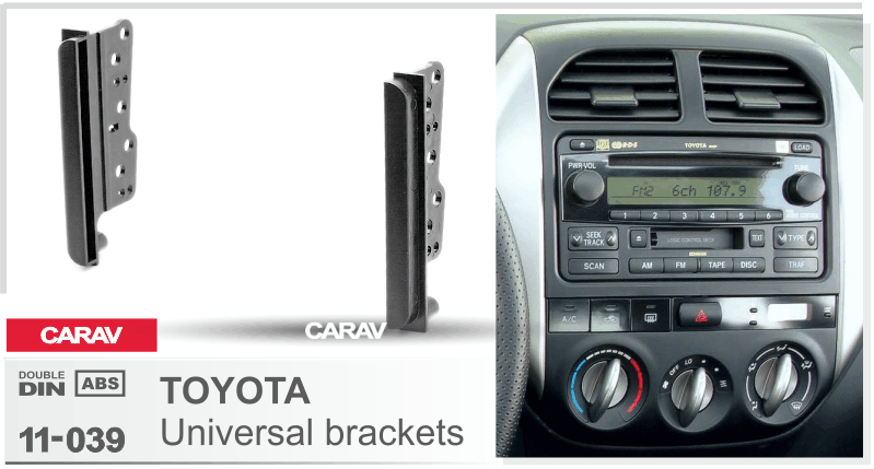 TOYOTA Universal  Car Stereo Facia Panel Fitting Surround  CARAV 11-039