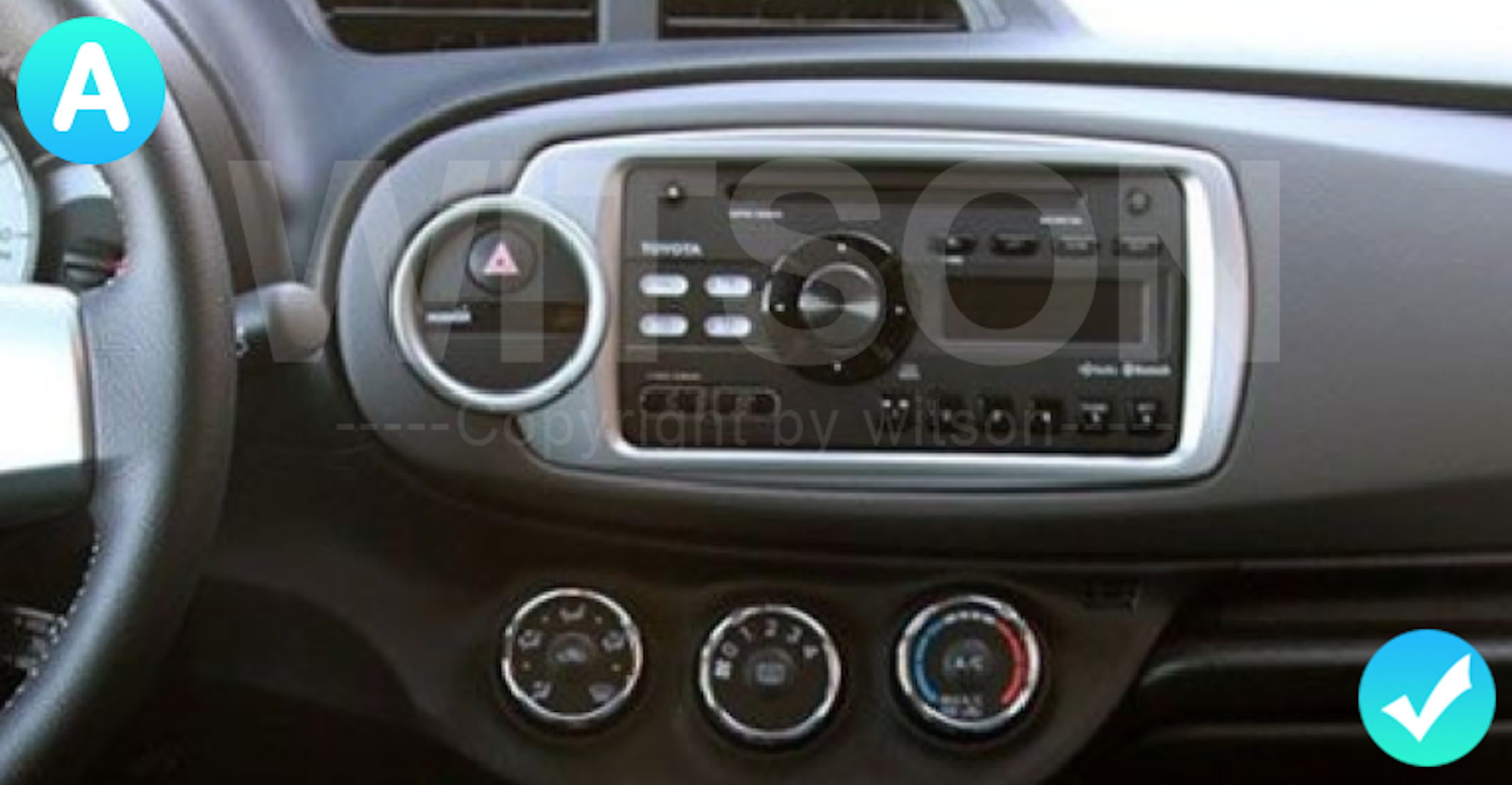 Toyota Yaris (2012-2017)  Automedia 9112 raadio sobivus autole