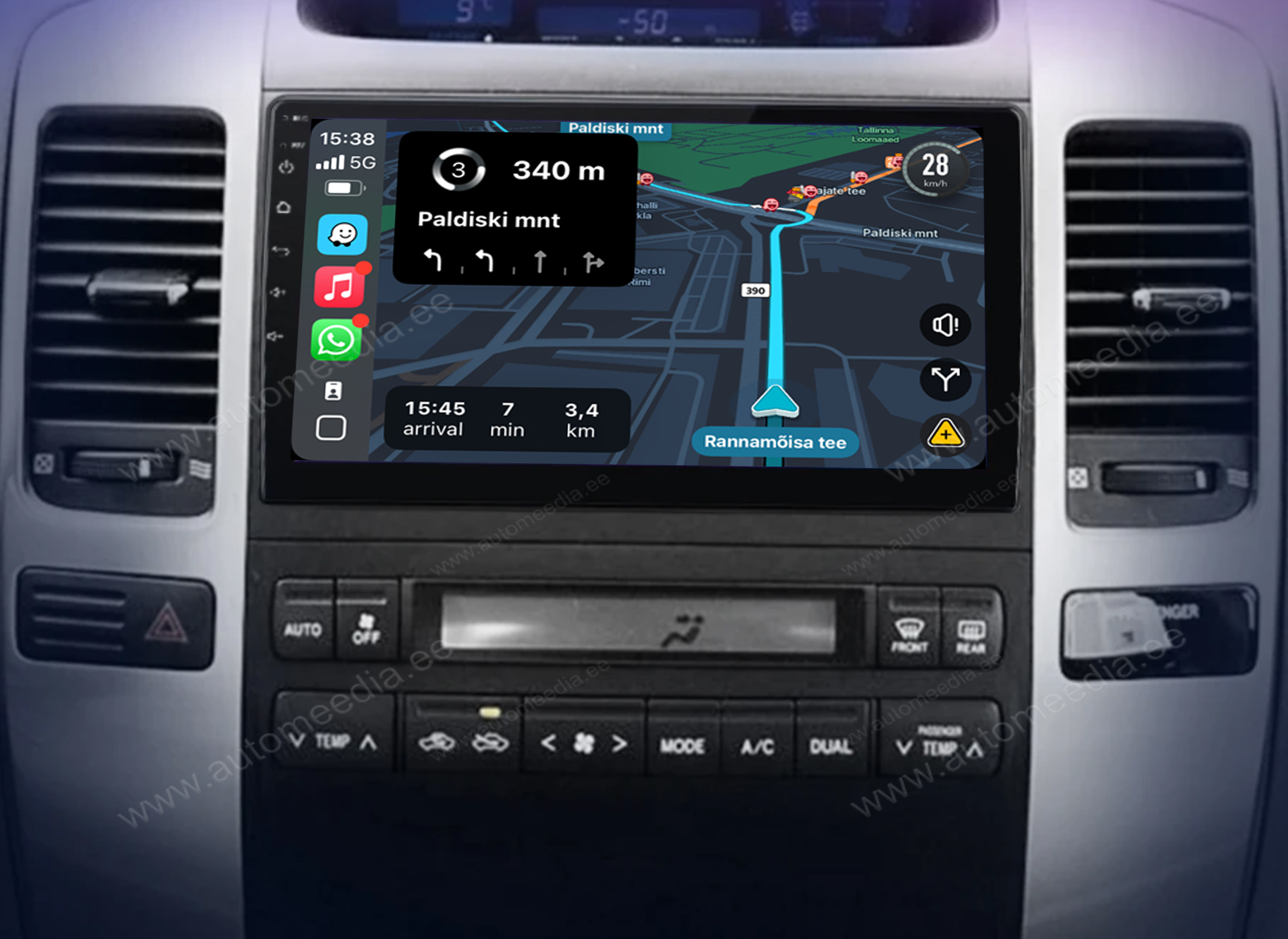 Automedia 9129B Mudelikohane android multimeediakeskus gps naviraadio