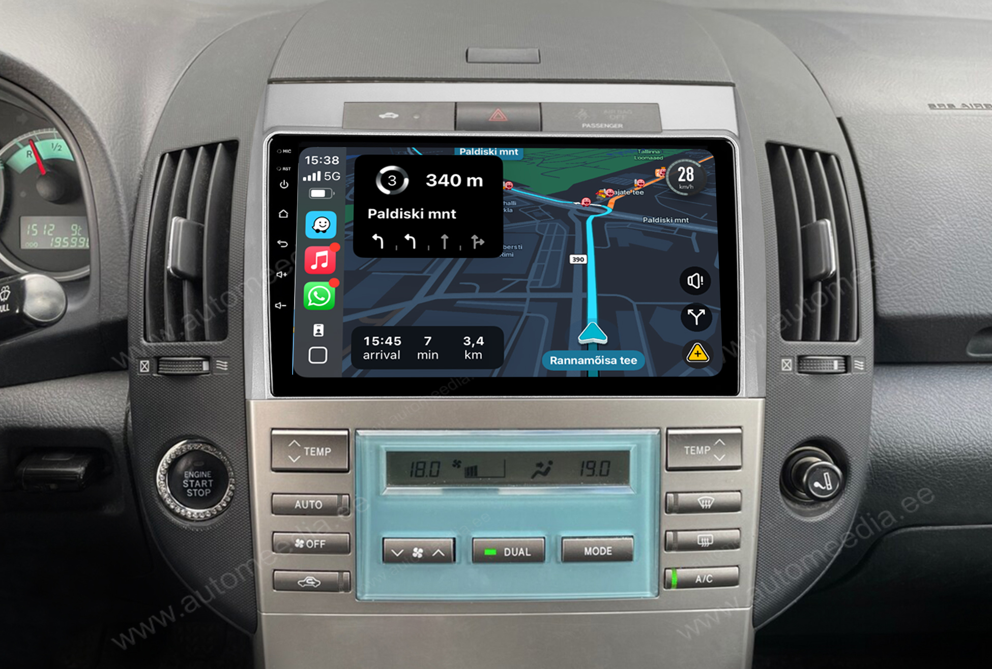 Automedia 9156 Mudelikohane android multimeediakeskus gps naviraadio