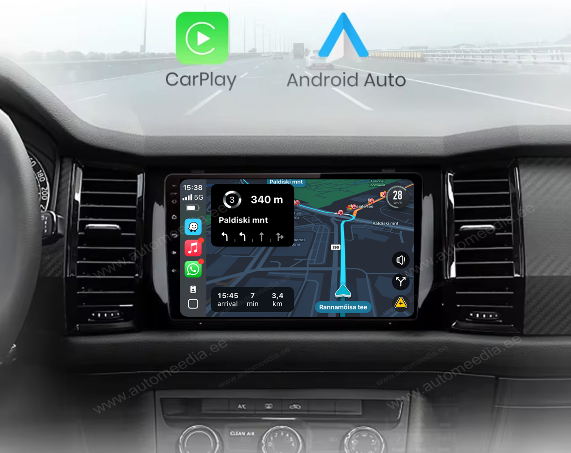 Automedia 9210 Mudelikohane android multimeediakeskus gps naviraadio