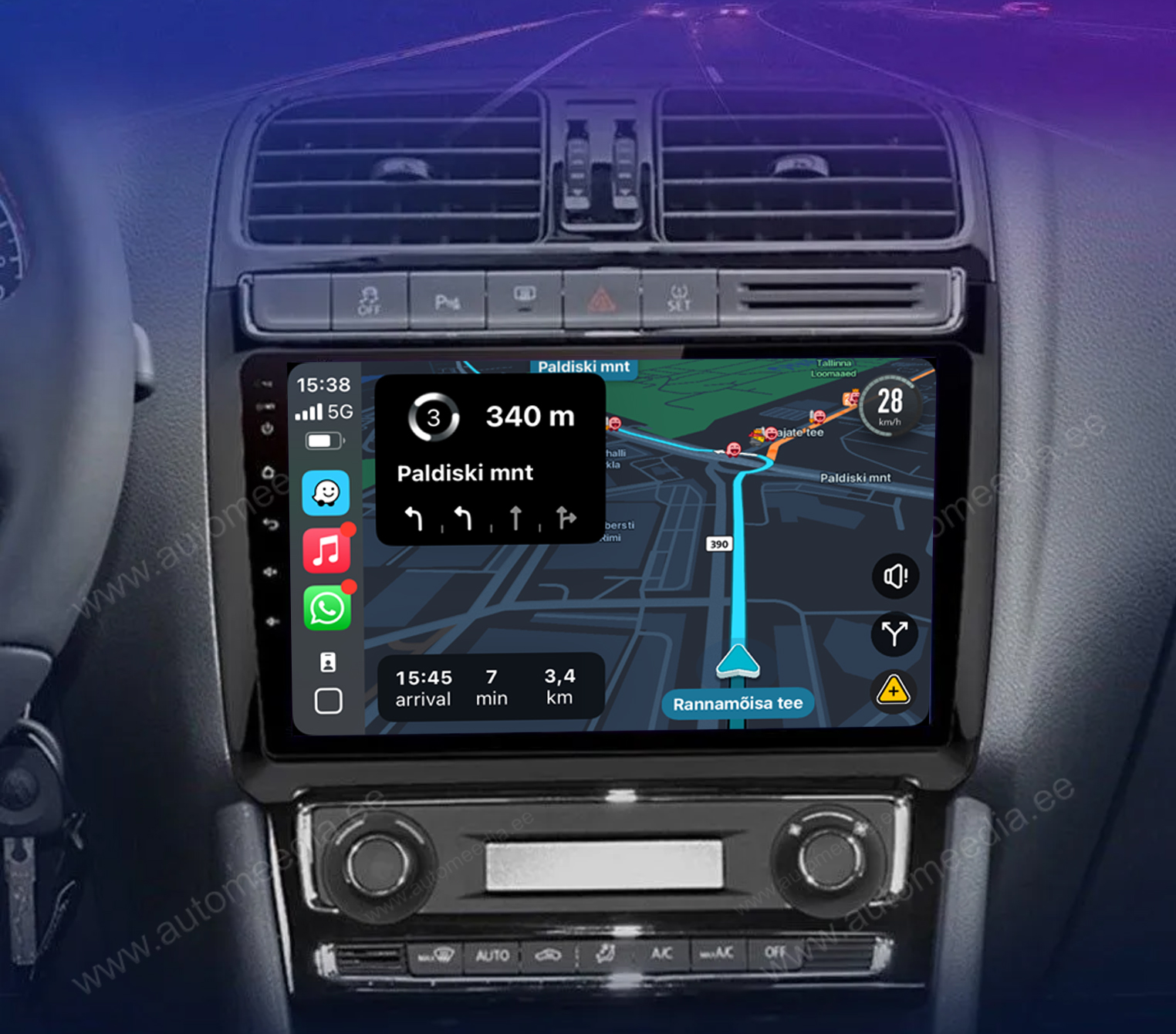 Automedia 9213  Auto multivides GPS atskaņotājs ar pielāgotu dizainu