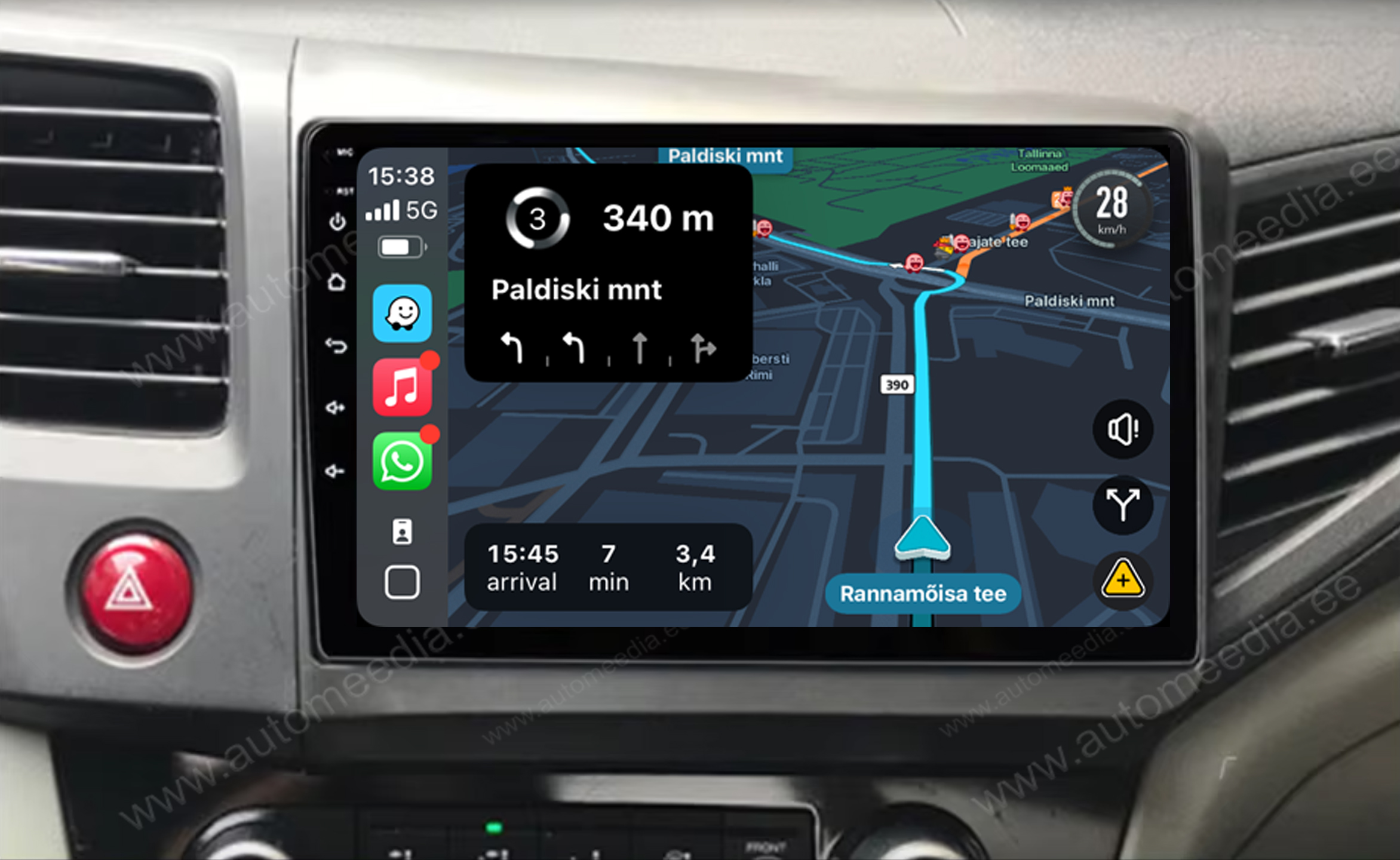 Automedia 9305 Mudelikohane android multimeediakeskus gps naviraadio