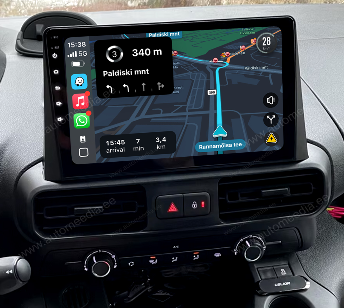 Automedia 9433  Auto multivides GPS atskaņotājs ar pielāgotu dizainu