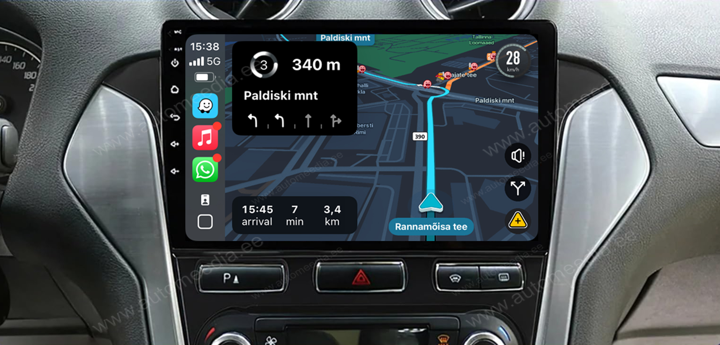 Automedia 9455  Auto multivides GPS atskaņotājs ar pielāgotu dizainu