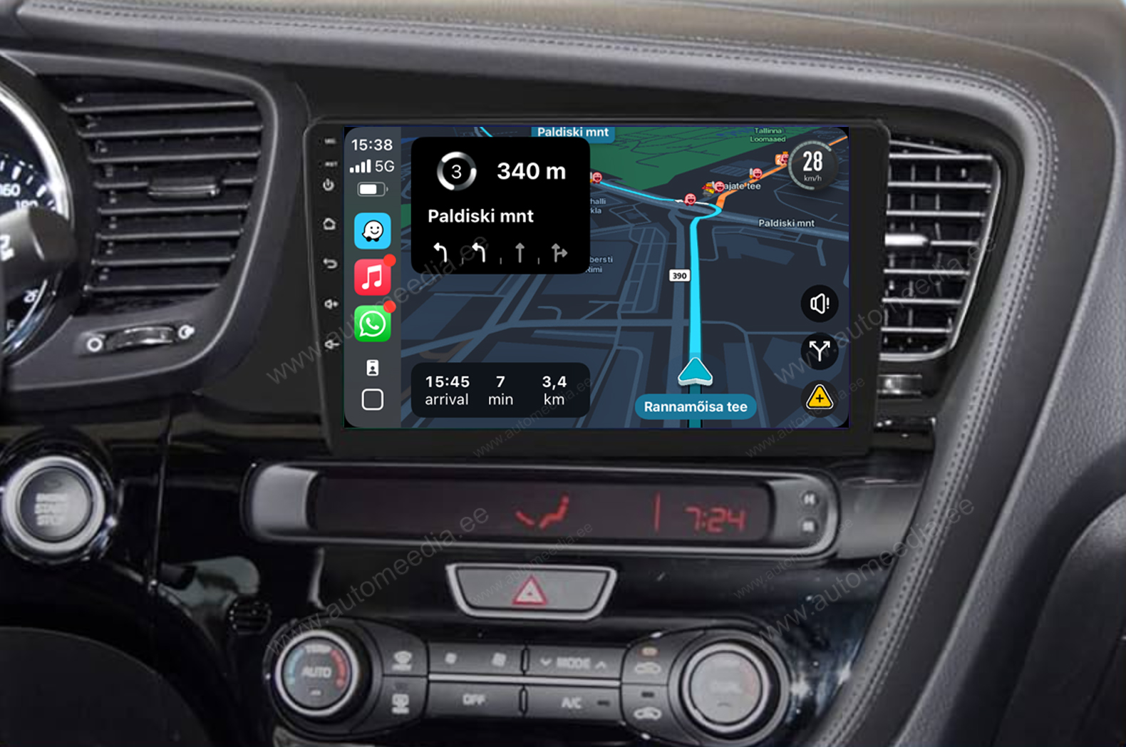 Automedia 9525  Auto multivides GPS atskaņotājs ar pielāgotu dizainu