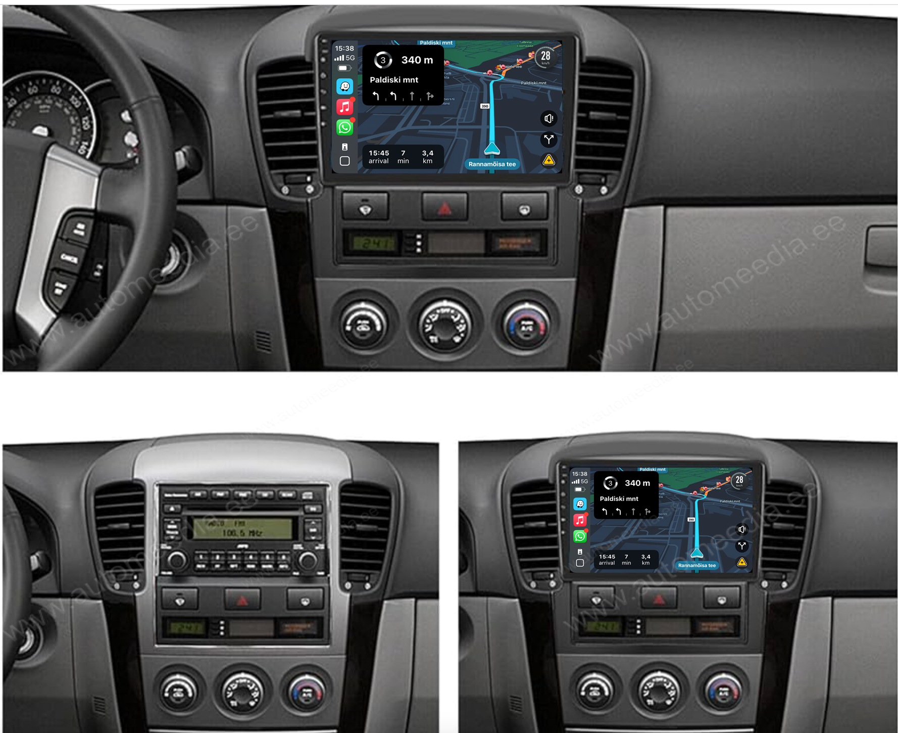 Automedia 9537 Mudelikohane android multimeediakeskus gps naviraadio