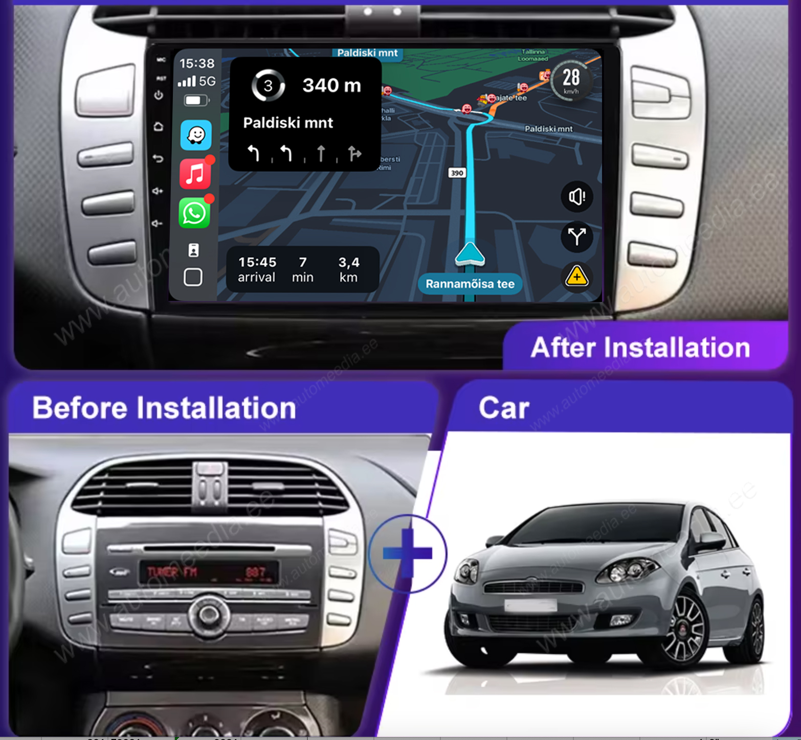 Automedia 9770 Mudelikohane android multimeediakeskus gps naviraadio