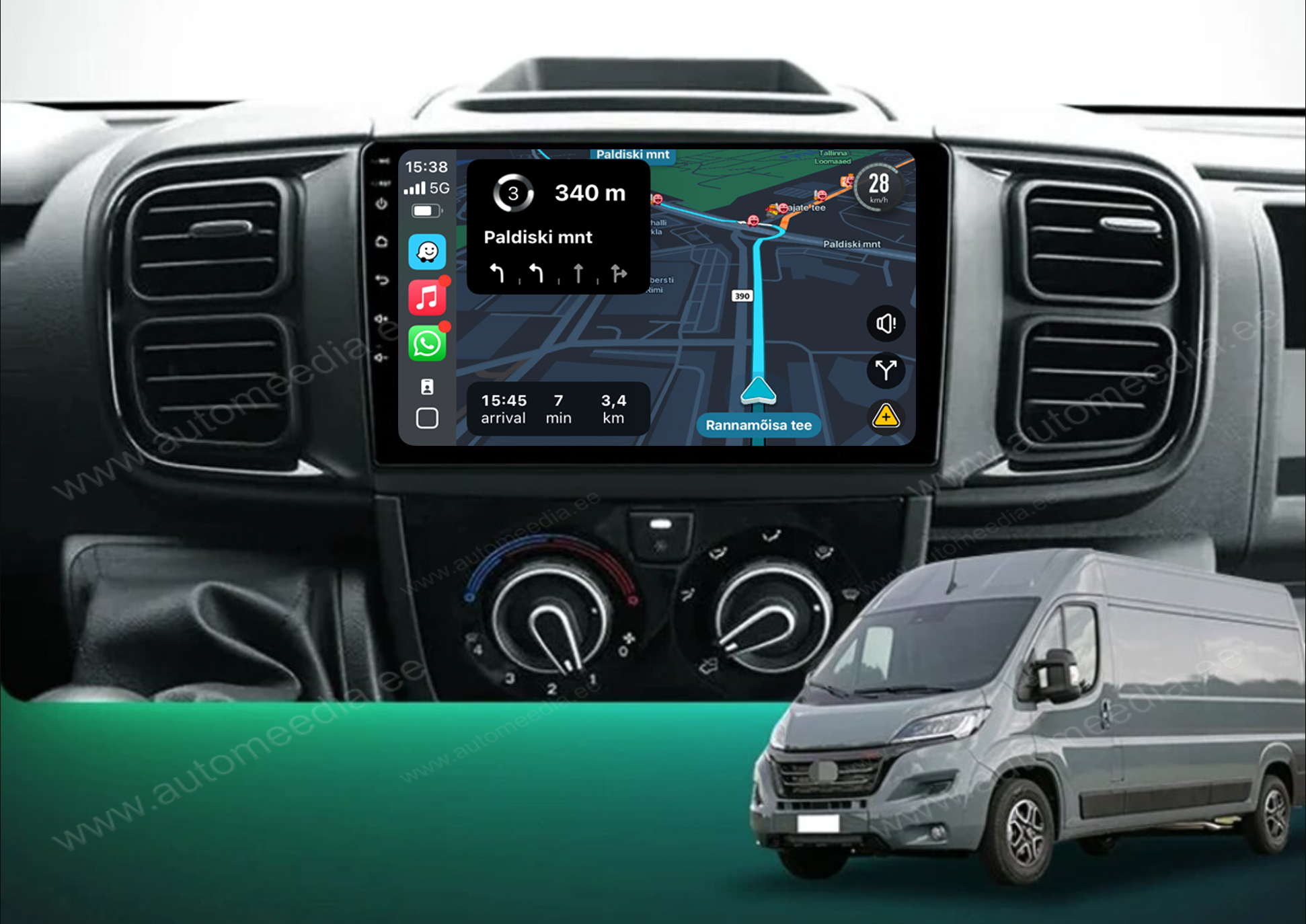 Automedia 9778 Mudelikohane android multimeediakeskus gps naviraadio