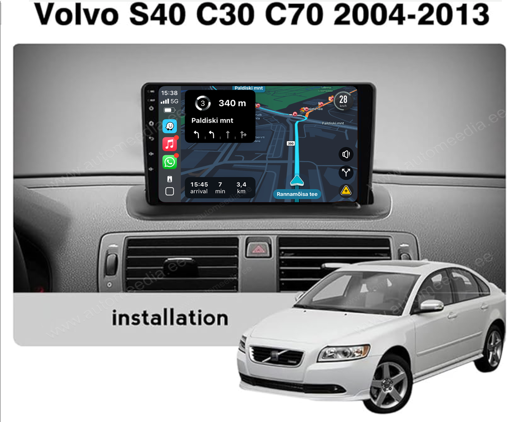 Automedia 9790 Mudelikohane android multimeediakeskus gps naviraadio