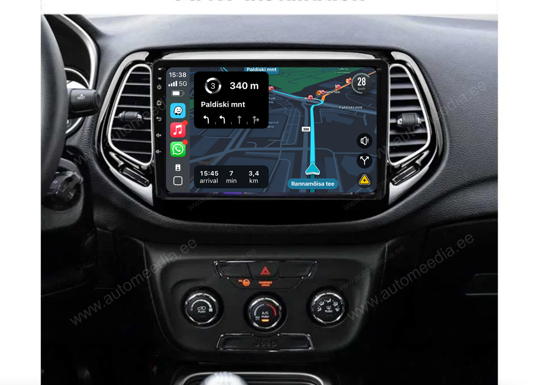 Automedia 9880 Mudelikohane android multimeediakeskus gps naviraadio