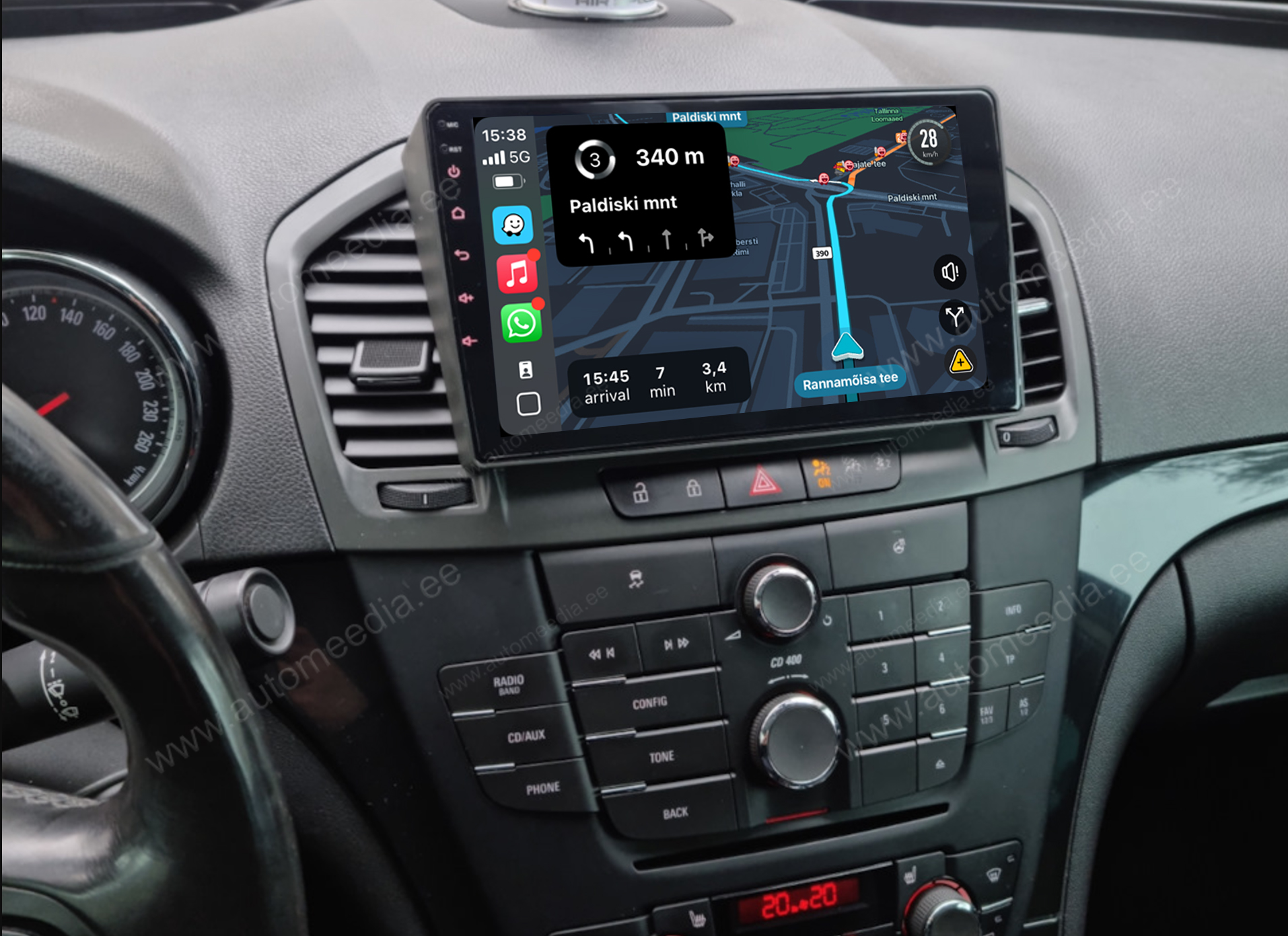 Automedia 9975 merkkikohtainen Android GPS multimedia näyttösoitin