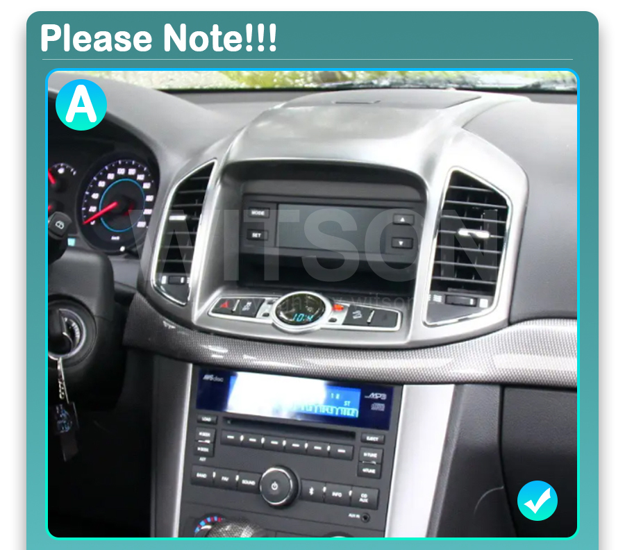 Chevrolet Captiva (2013-2017)  Automedia 9410 raadio sobivus autole