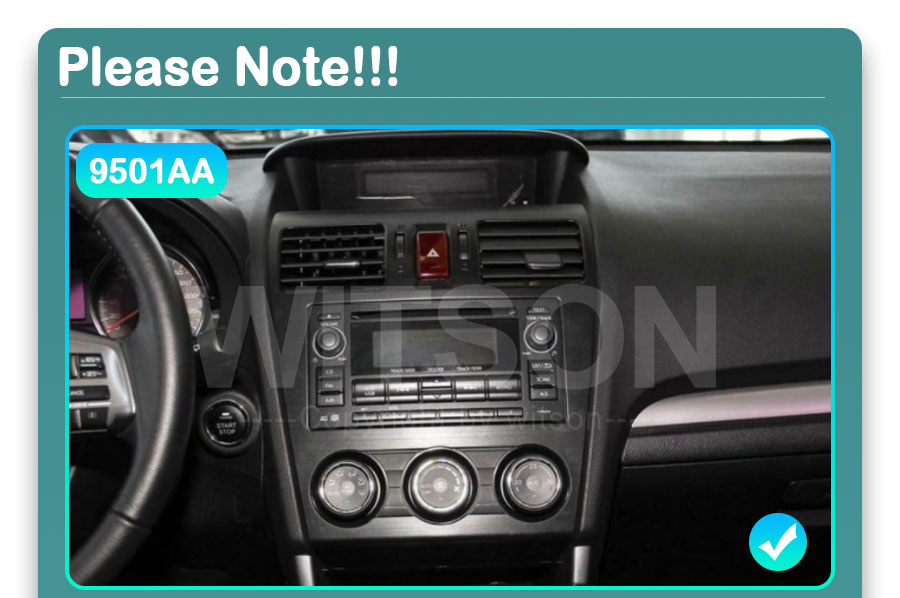 Subaru Forester (2013-2018)  Automedia 9501 raadio sobivus autole