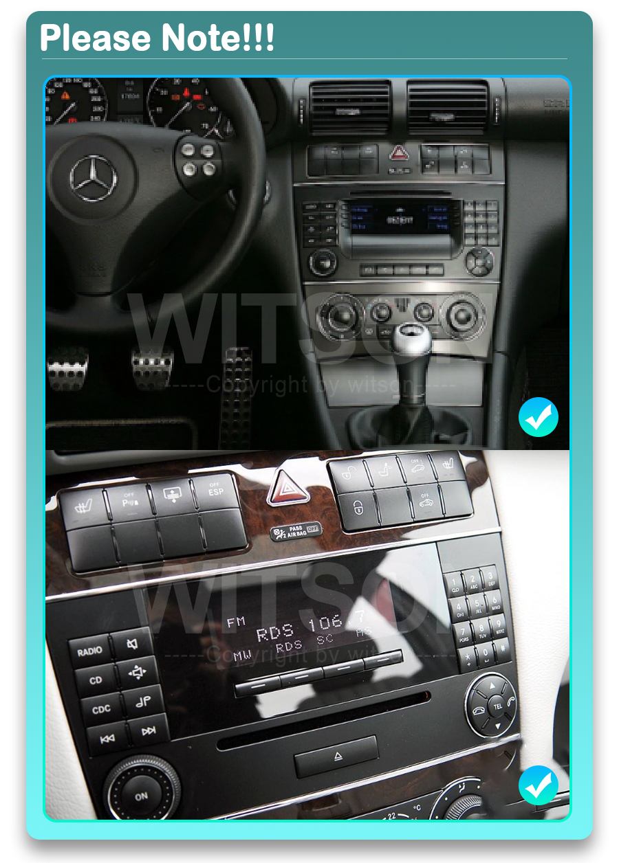 Mercedes-Benz C-Class | W203 (2005-2009)  Automedia 9811 raadio sobivus autole