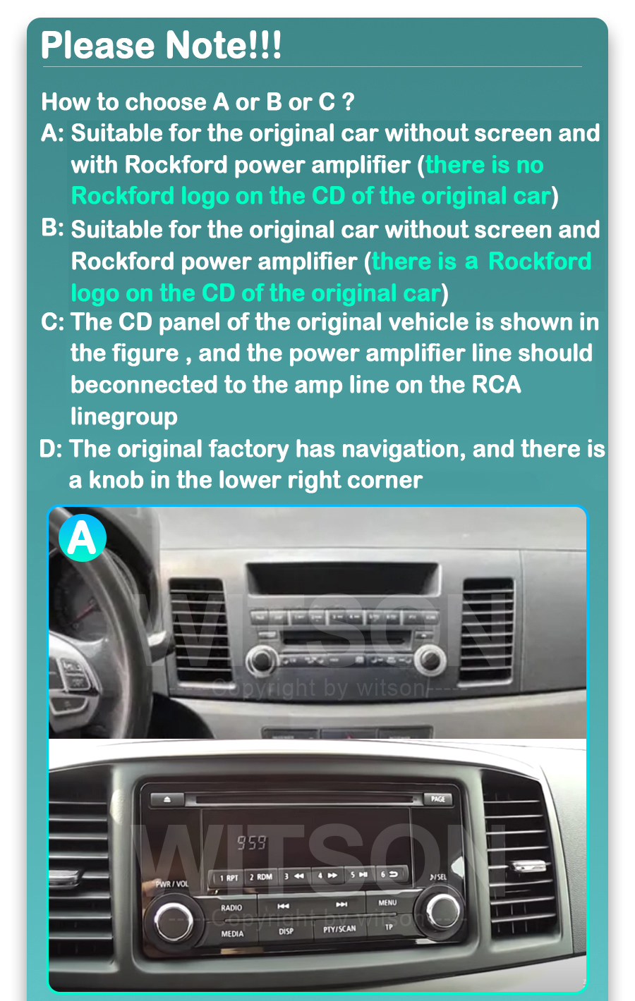 Mitsubishi Lancer (2007-2017)  Automedia 9845 raadio sobivus autole