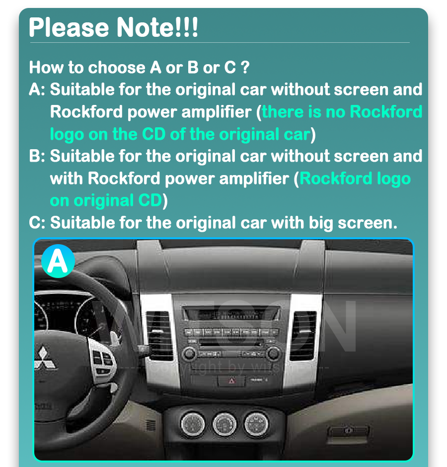 Mitsubishi Outlander | Citroen C-Crosser | Peugeot 4007 | (2005 - 2012)  Automedia 9848 raadio sobivus autole