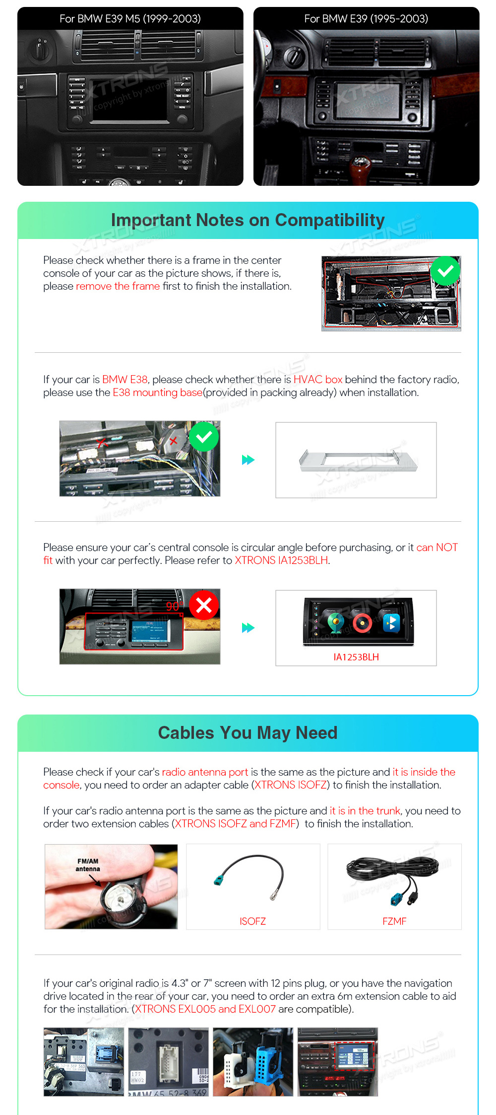 XTRONS IA1239BLHS XTRONS IA1239BLHS custom fit multimedia radio suitability for the car