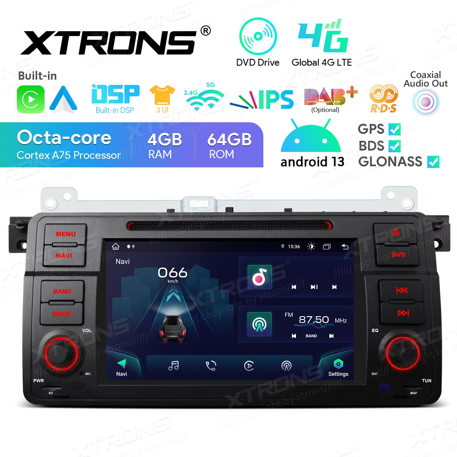 BMW 3. seeria E46 (1998-2006) Android 13  | GPS car radio and multimedia system