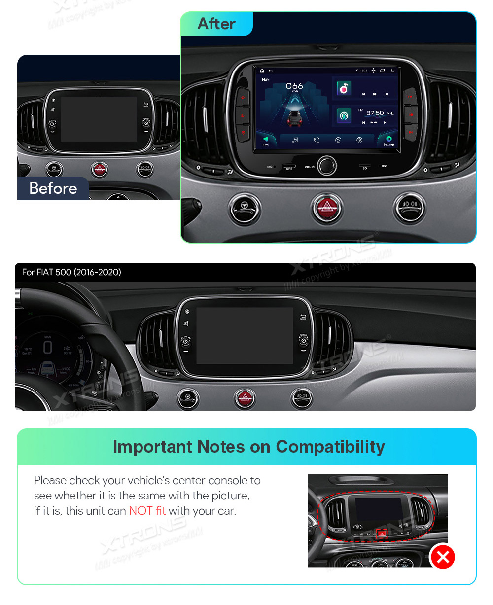 XTRONS IA72500FLS XTRONS IA72500FLS custom fit multimedia radio suitability for the car
