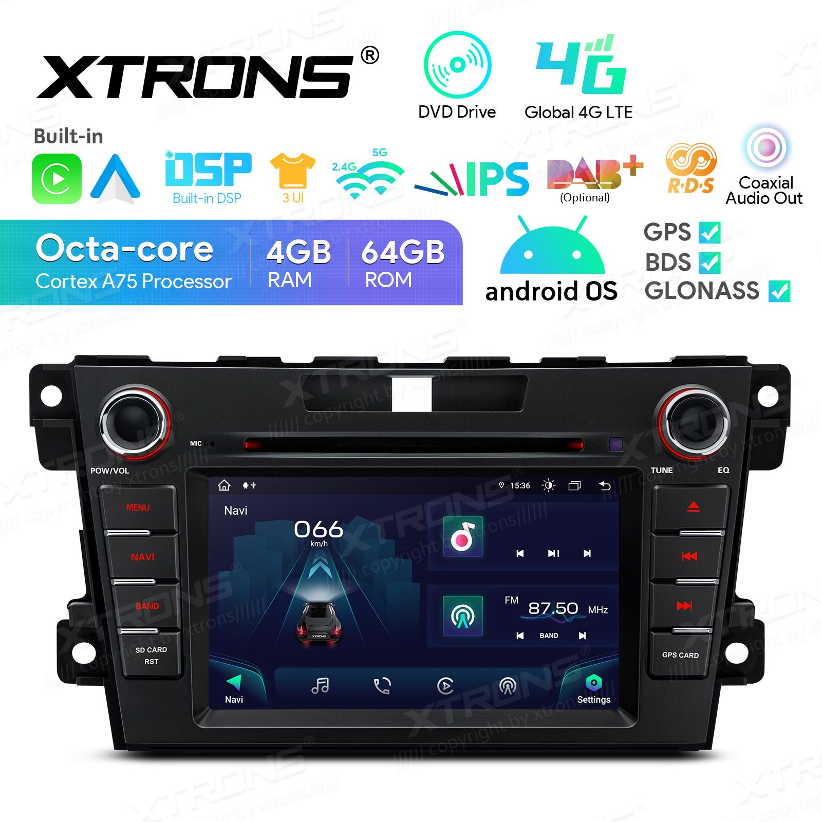 Mazda CX7 (2007-2012) Android 13  | GPS car radio and multimedia system
