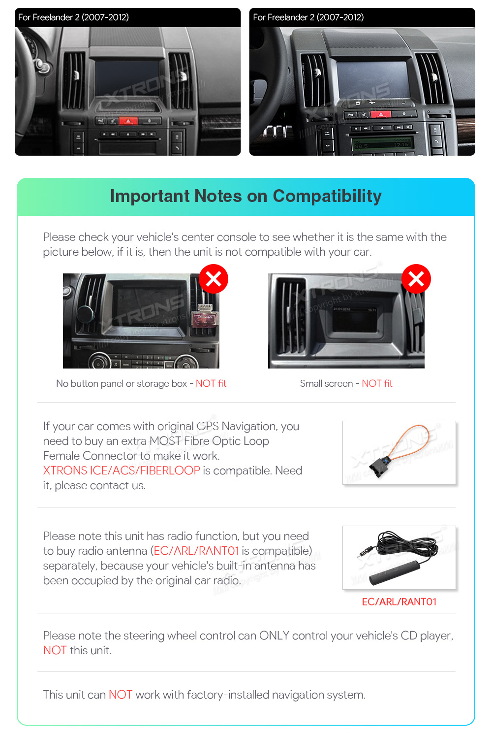 XTRONS IA72DLRLS XTRONS IA72DLRLS custom fit multimedia radio suitability for the car