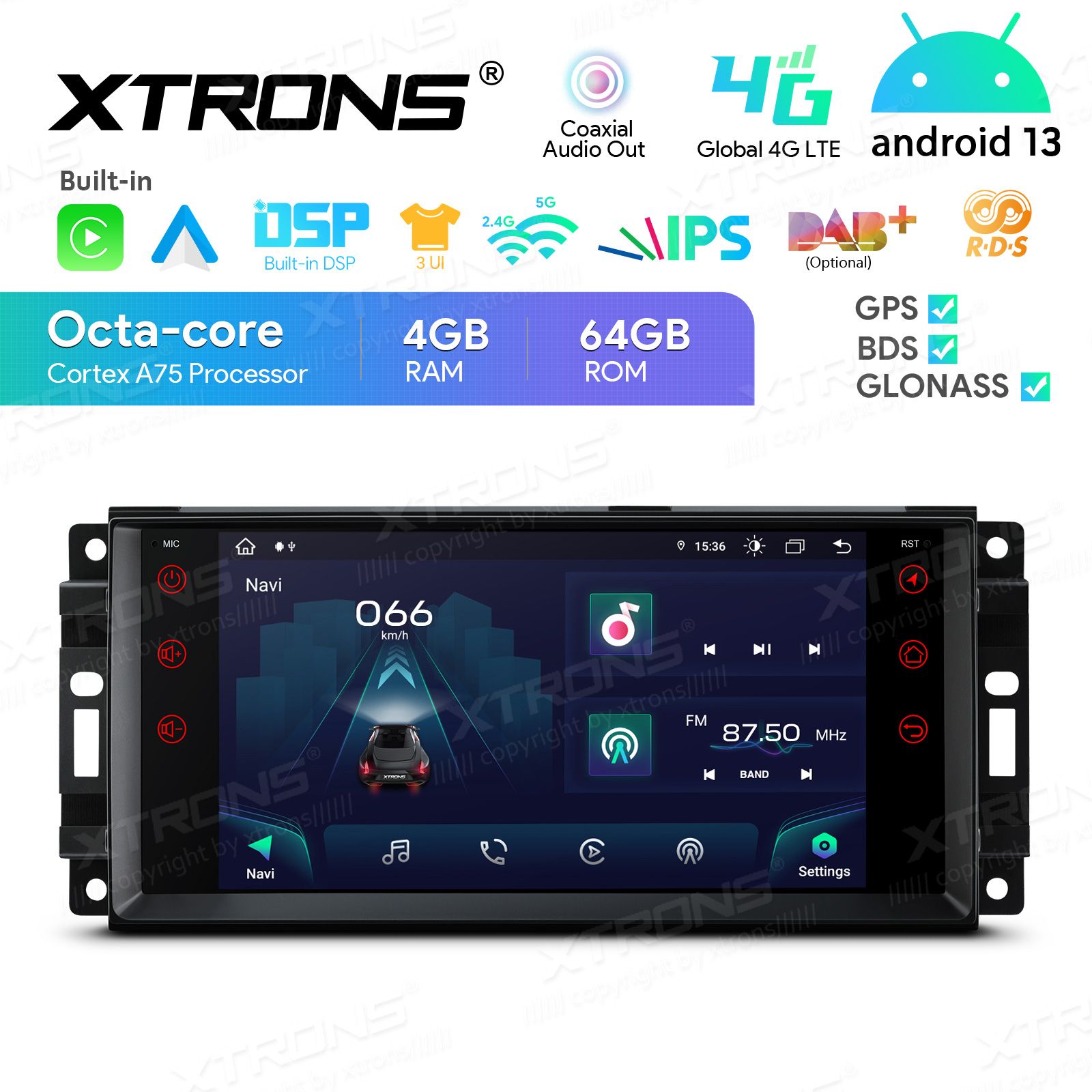 Jeep | Dodge | Chrysler | Grand Cherokee | Compass | Patriot | 300C Android 13 | auto GPS radio ja multimedia näyttösoitin