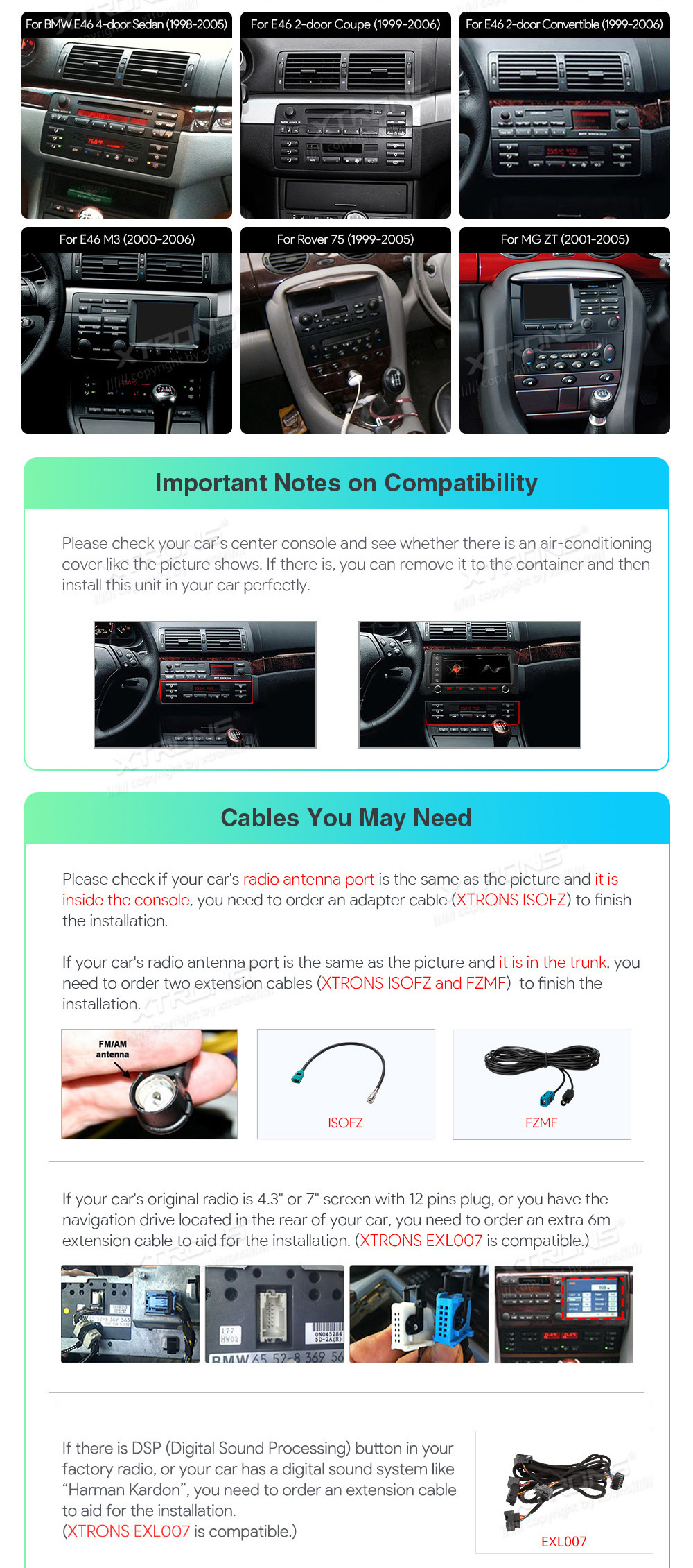 XTRONS IA8246BLHS XTRONS IA8246BLHS custom fit multimedia radio suitability for the car