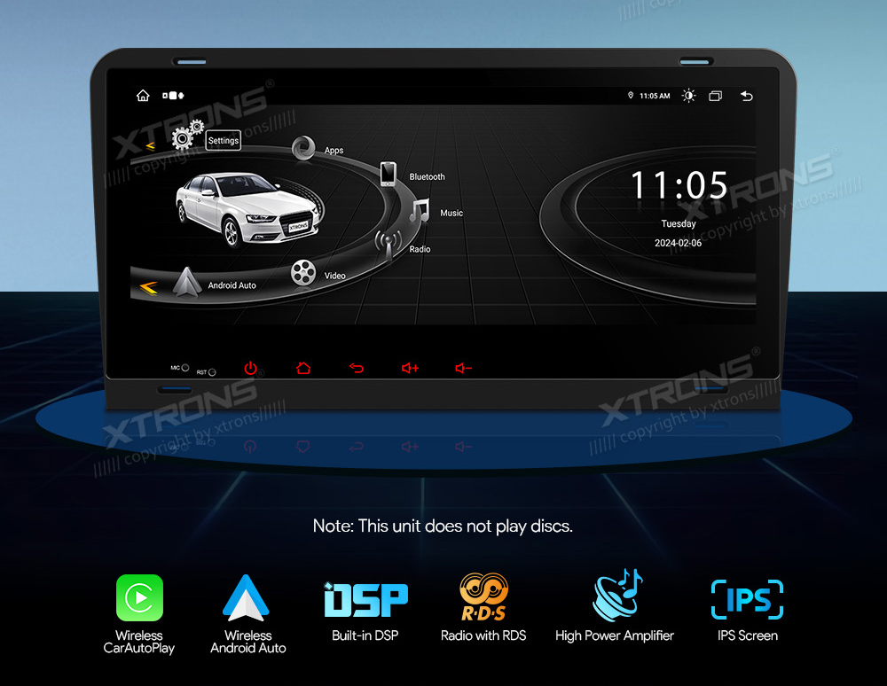 XTRONS IA82AA3LHS merkkikohtainen Android GPS multimedia näyttösoitin