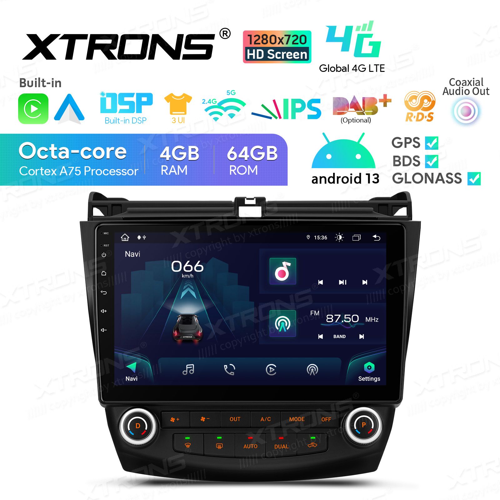 Honda Accord (2002-2008) Android 13  | GPS car radio and multimedia system