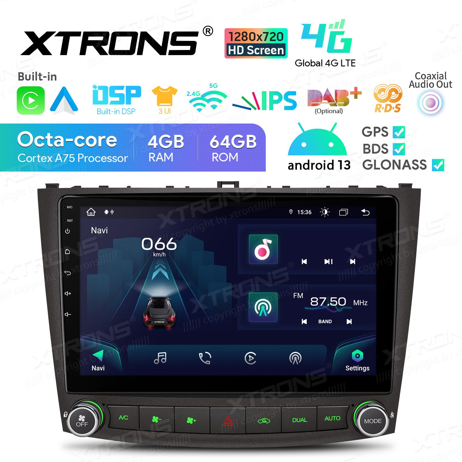 Lexus IS200 | IS300 | IS350 (2006-2012) Android 13 | auto GPS radio ja multimedia näyttösoitin