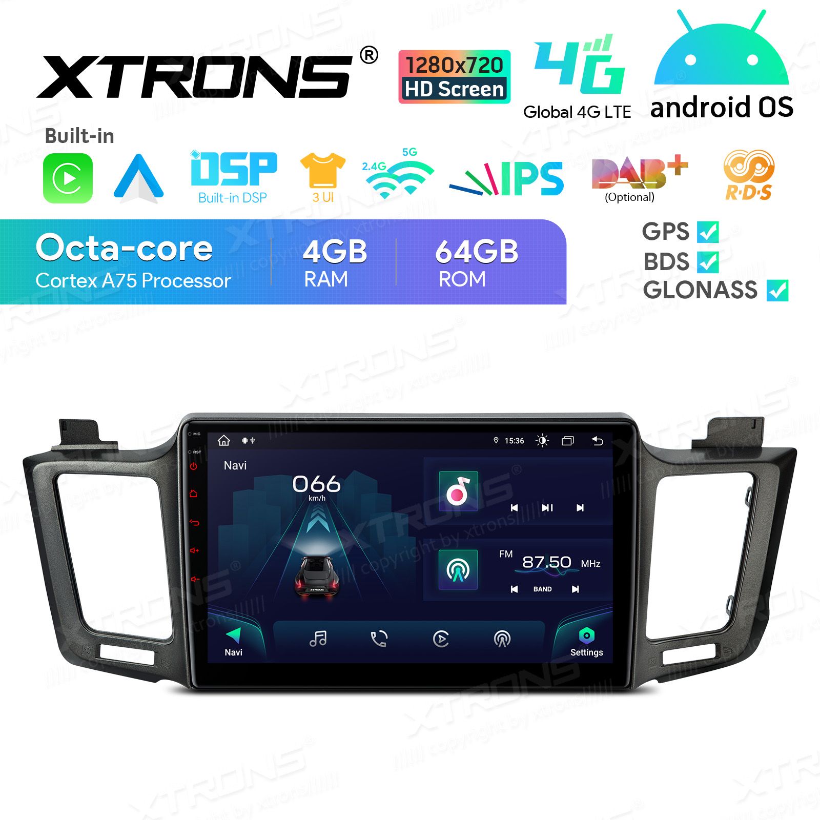 Toyota RAV4 (2013-2017) Android 13  | GPS autoraadio ja multimeedia keskus