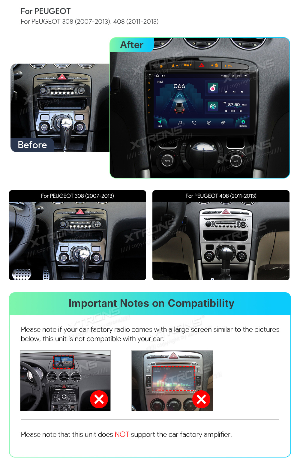 XTRONS IAP92408PS XTRONS IAP92408PS custom fit multimedia radio suitability for the car