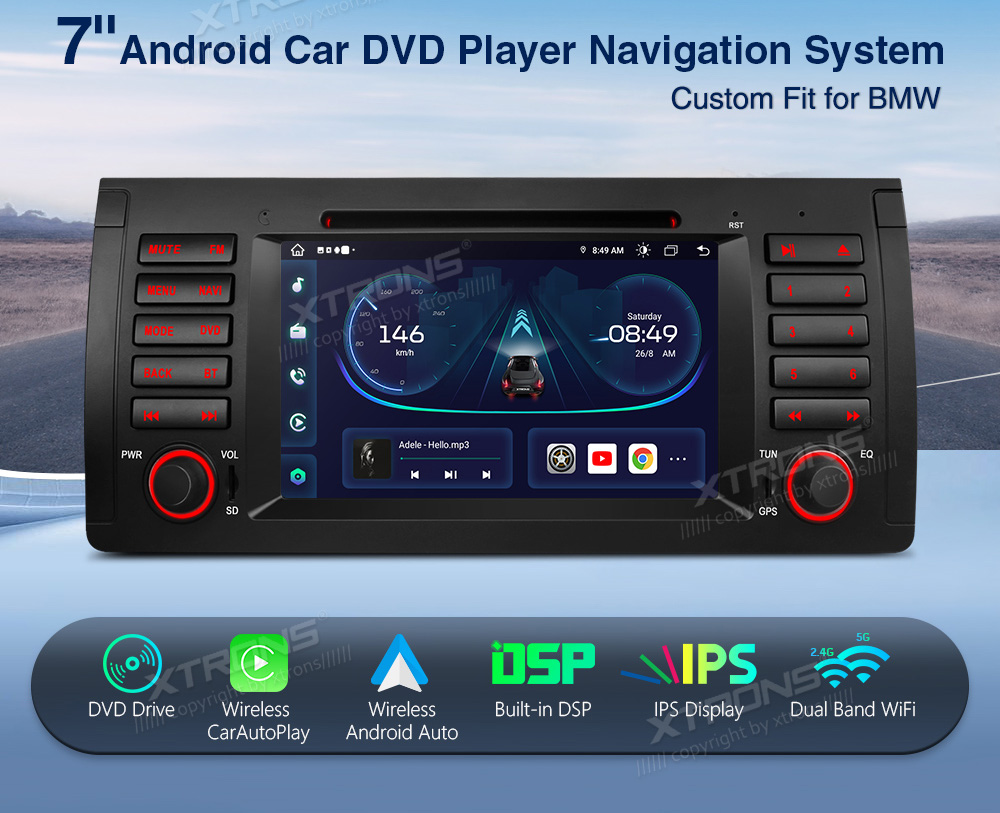 XTRONS IE7253B Mudelikohane android multimeediakeskus gps naviraadio