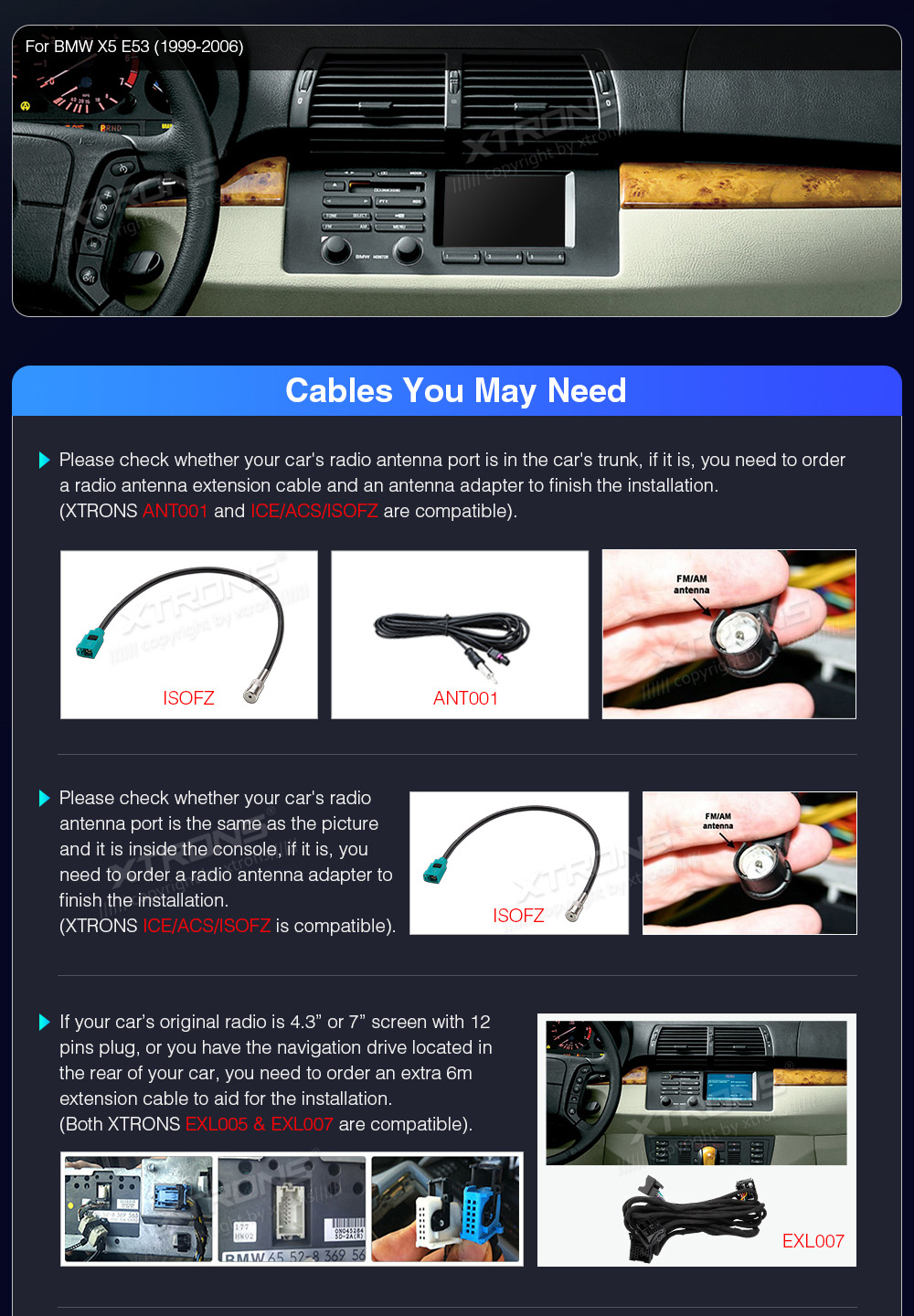 XTRONS IE7253B XTRONS IE7253B custom fit multimedia radio suitability for the car