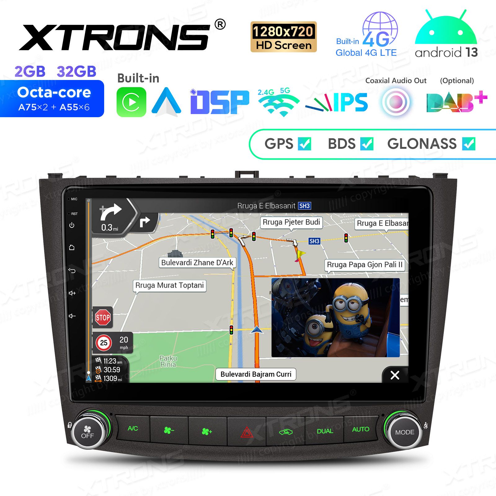 Lexus IS200 | IS300 | IS350 (2006-2012) Android 12 | auto GPS radio ja multimedia näyttösoitin