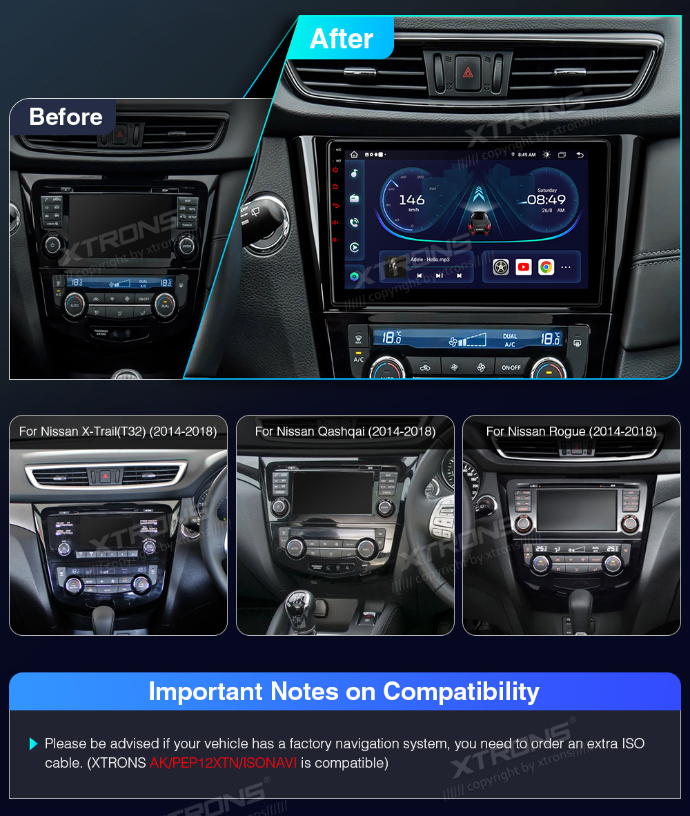 XTRONS IEP12XTN XTRONS IEP12XTN custom fit multimedia radio suitability for the car