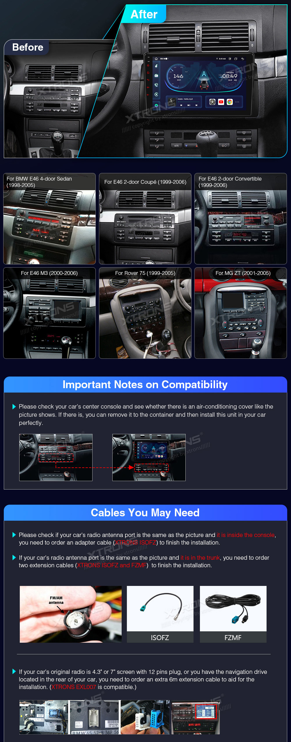 XTRONS IEP9246B XTRONS IEP9246B custom fit multimedia radio suitability for the car