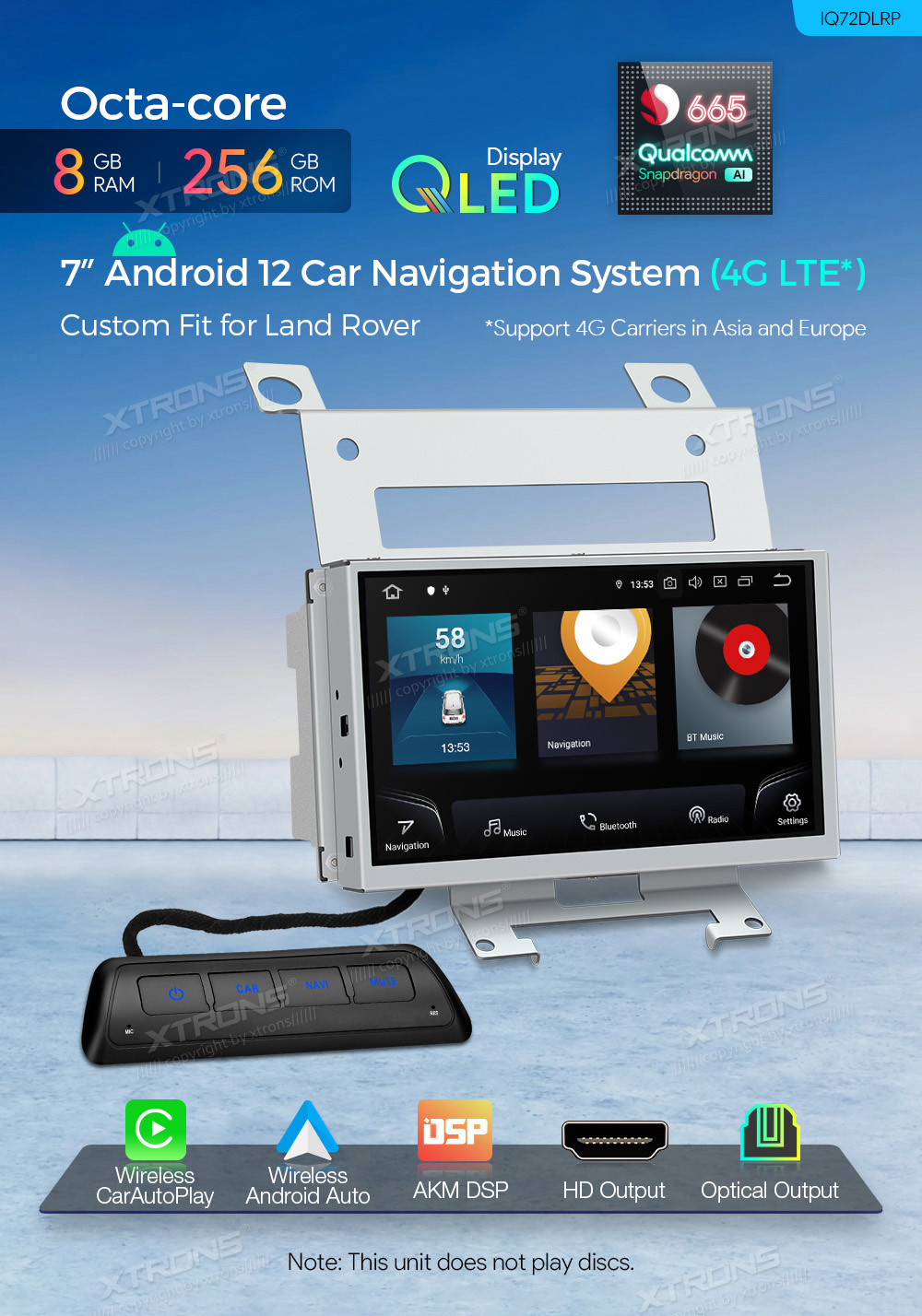 XTRONS IQ72DLRP Mudelikohane android multimeediakeskus gps naviraadio