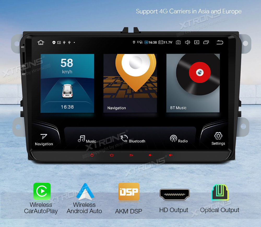 XTRONS IQ92MTVP Car multimedia GPS player with Custom Fit Design
