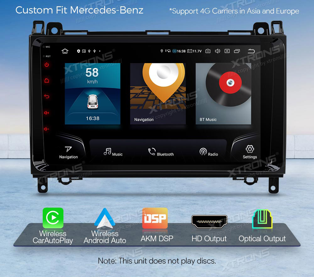 XTRONS IQP92M245P Car multimedia GPS player with Custom Fit Design