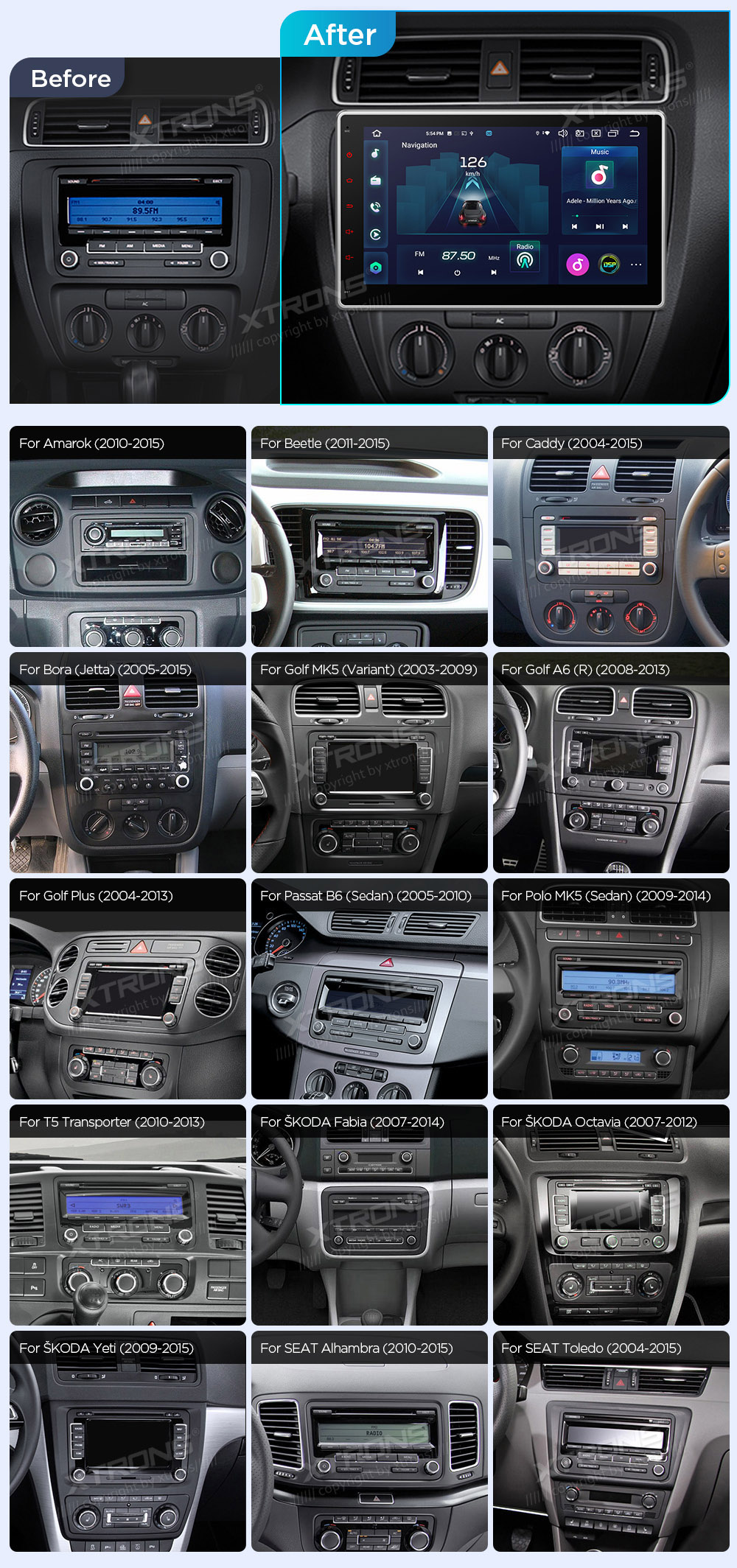 XTRONS IX12MTVL XTRONS IX12MTVL custom fit multimedia radio suitability for the car