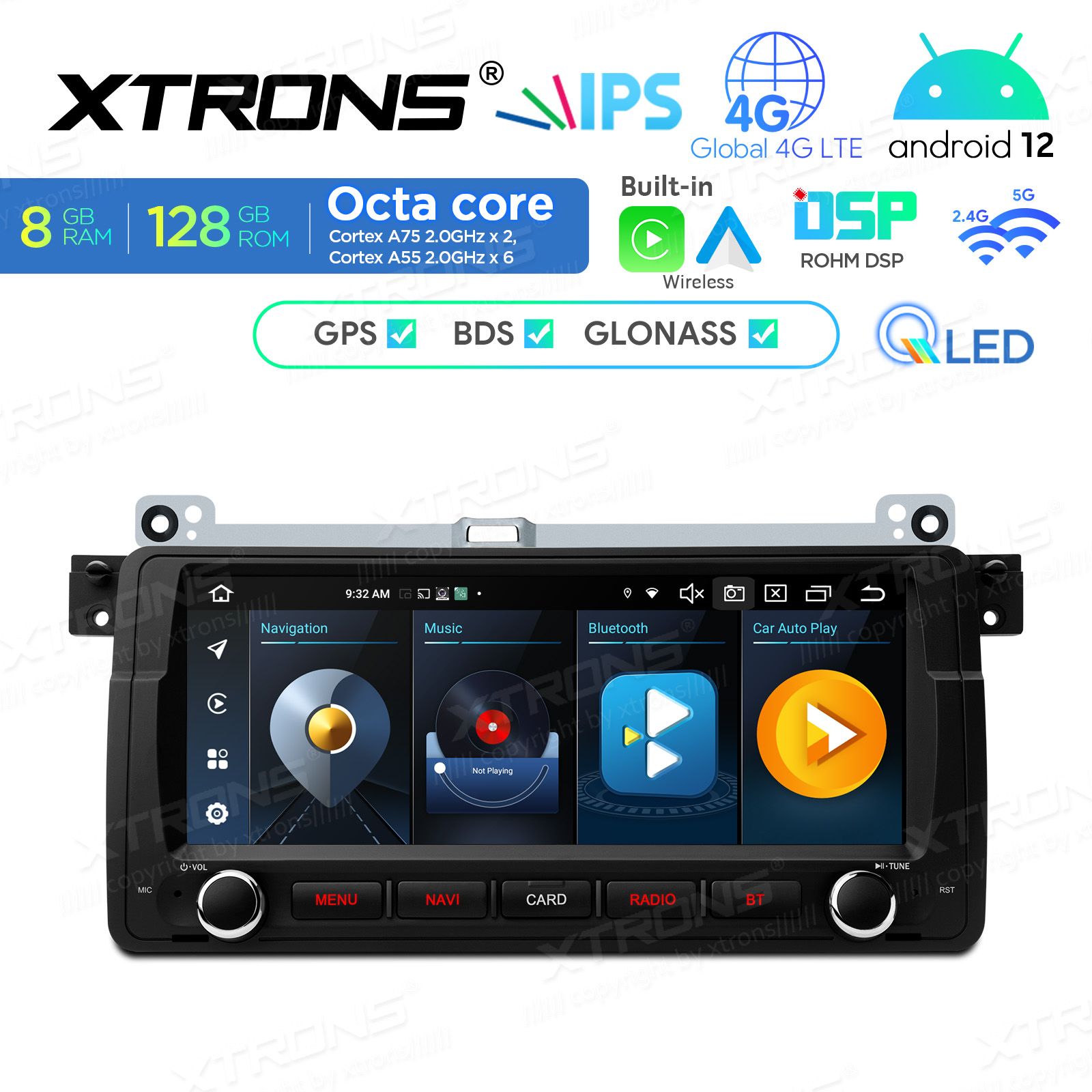 BMW 3. seeria E46 (1998-2006) Android 12  | GPS car radio and multimedia system