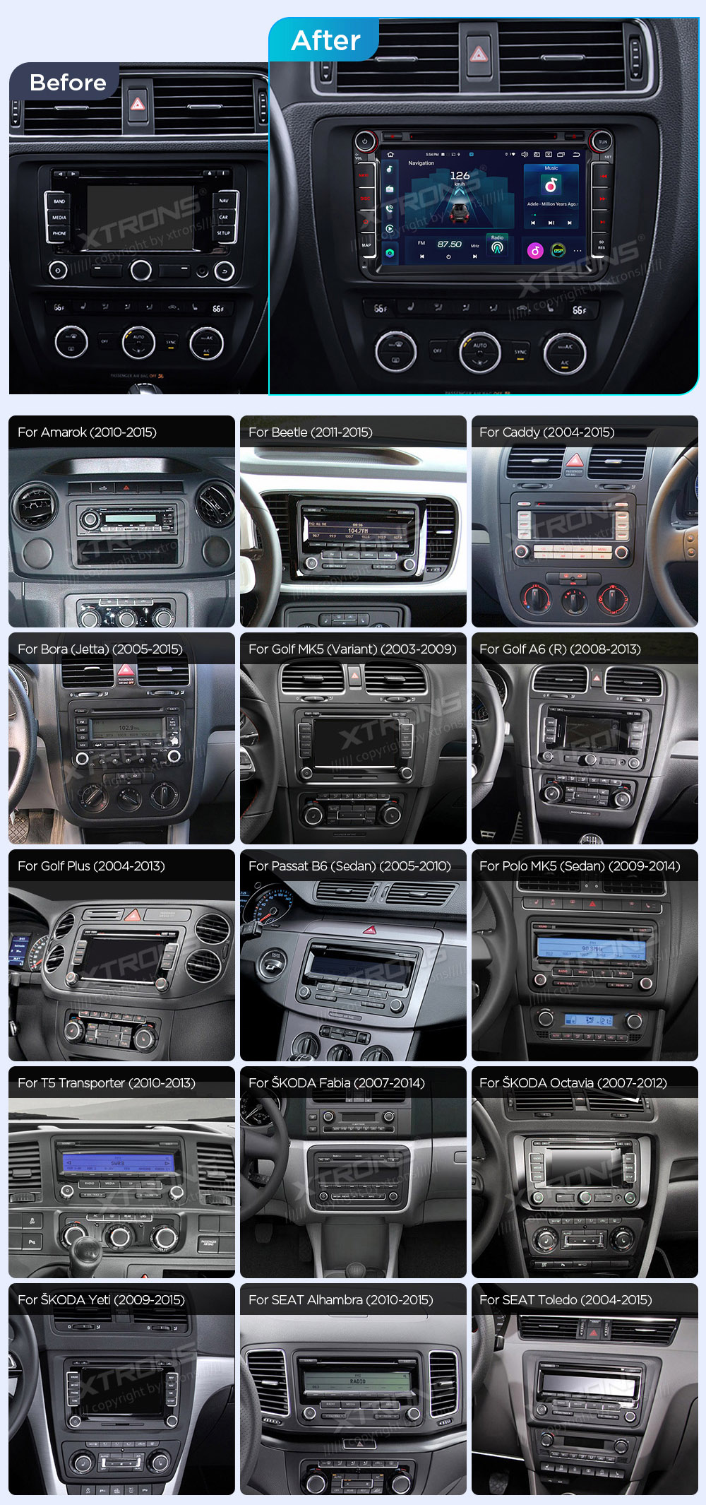XTRONS IX82MTV XTRONS IX82MTV custom fit multimedia radio suitability for the car