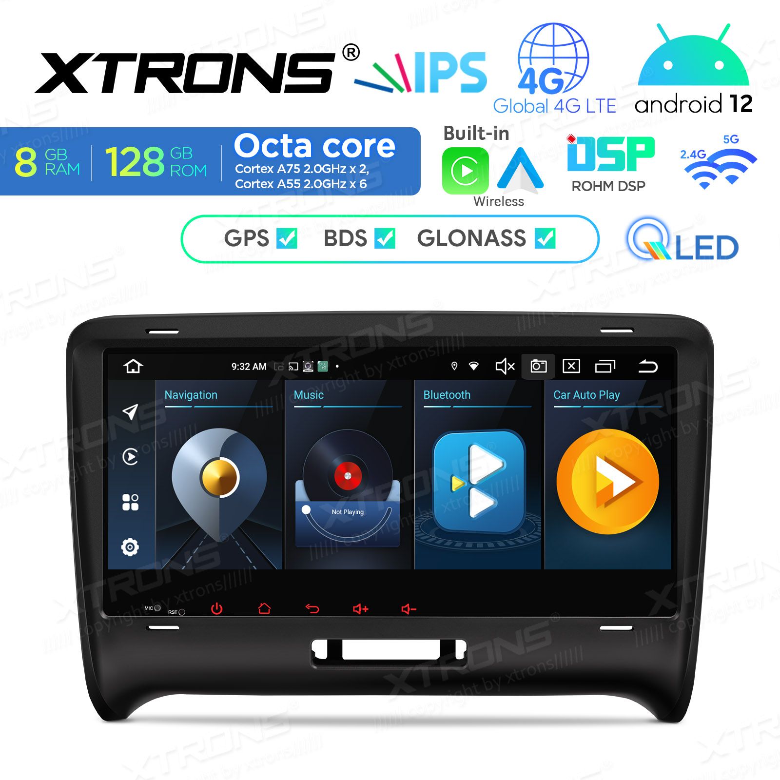 Seat Leon 2012-2019) Android 13  | GPS auto radio un multimediju centrs