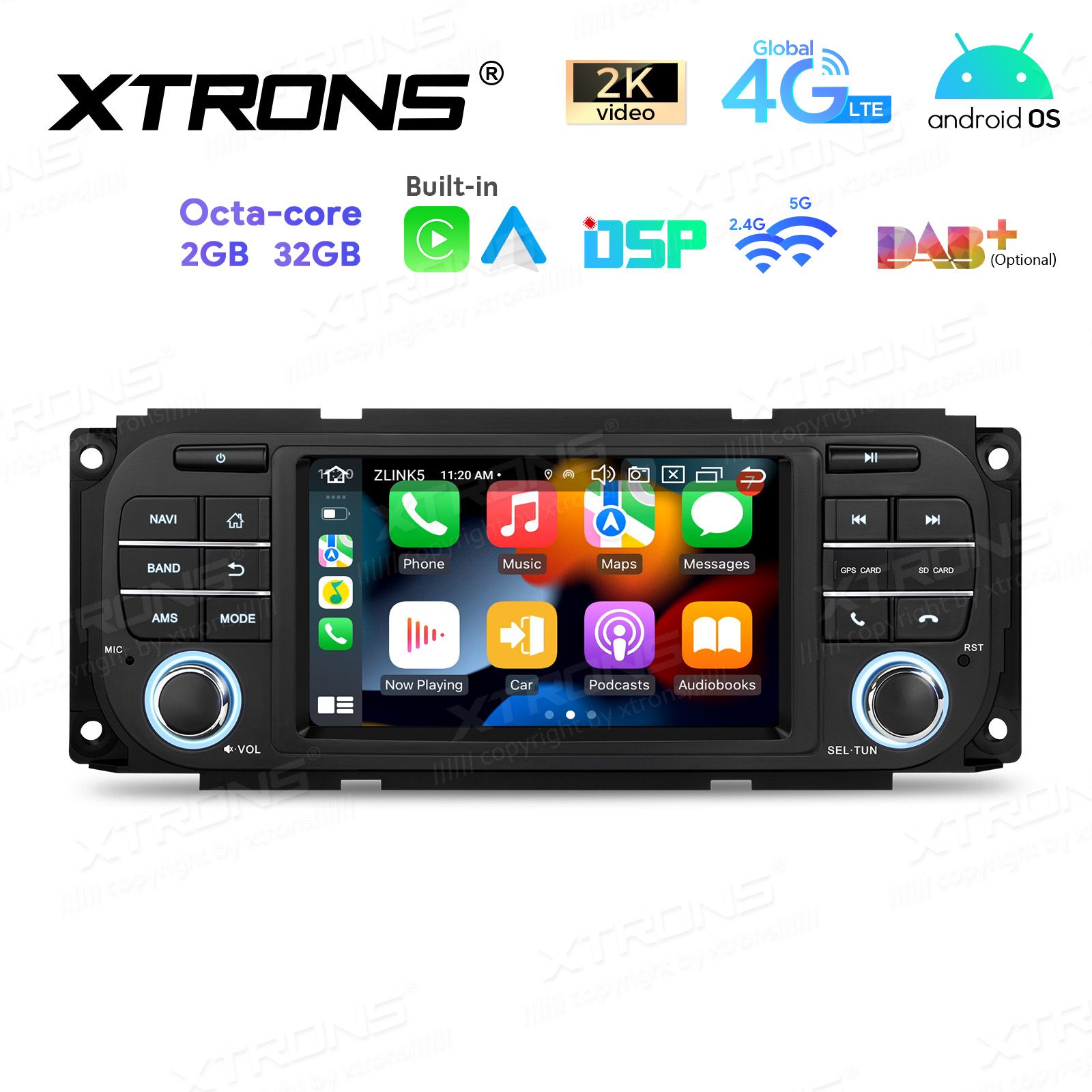Jeep | Dodge | Chrysler | Grand Cherokee | Compass | Patriot | 300C Android 12  | GPS car radio and multimedia system