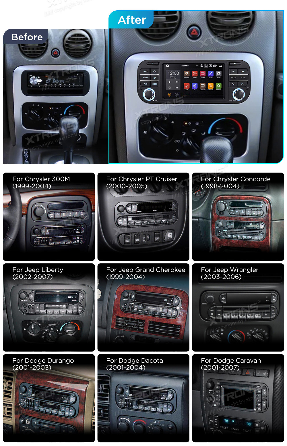 XTRONS PSX52WRJL XTRONS PSX52WRJL custom fit multimedia radio suitability for the car