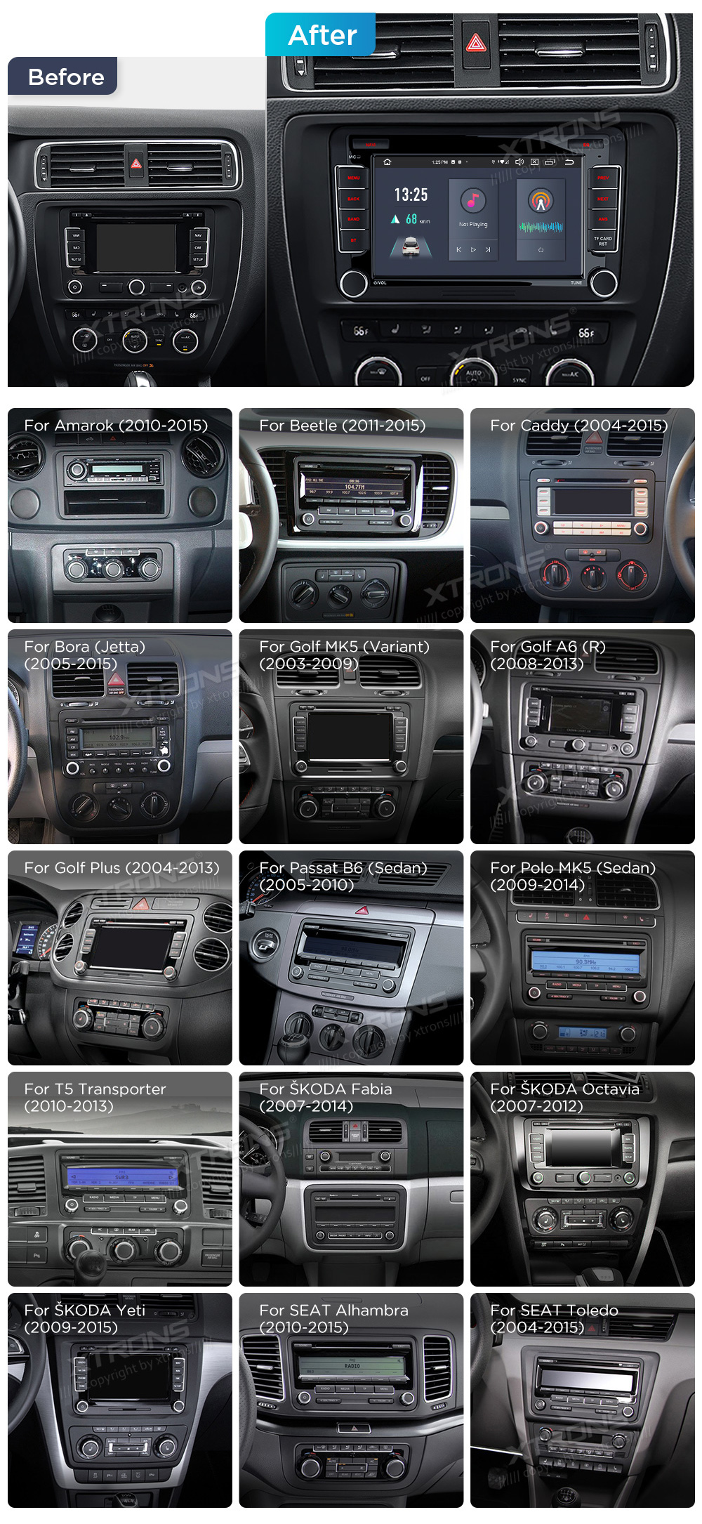 XTRONS PX72MTVL XTRONS PX72MTVL  pielāgota multivides radio piemērotība automašīnai