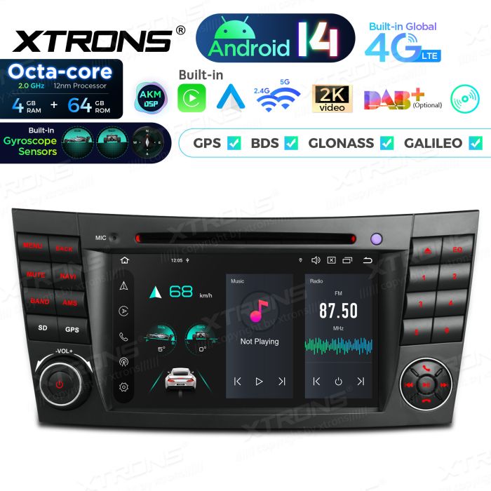 Mercedes-Benz E-Class W211 (2002-2008) | CLS W219 (2005-2006) Android 14  | GPS auto radio un multimediju centrs