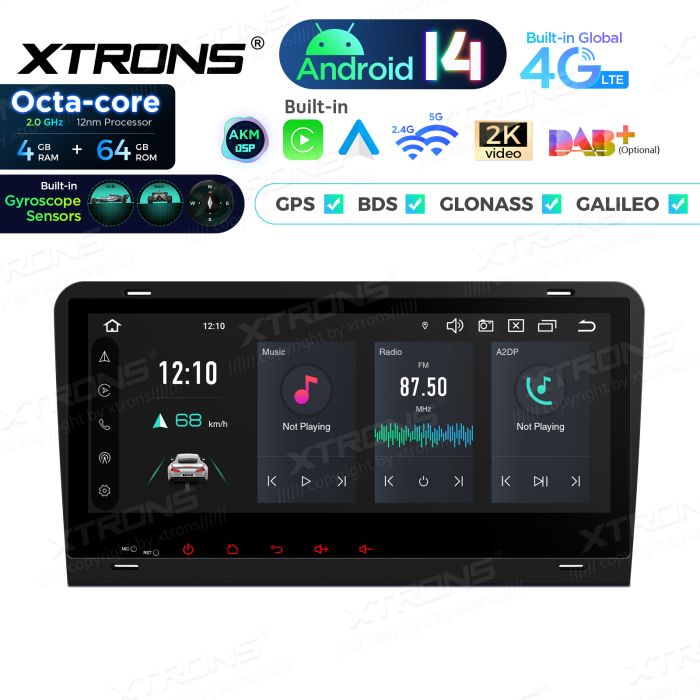 Audi A3 (2003-2012) Android 14  | GPS auto radio un multimediju centrs